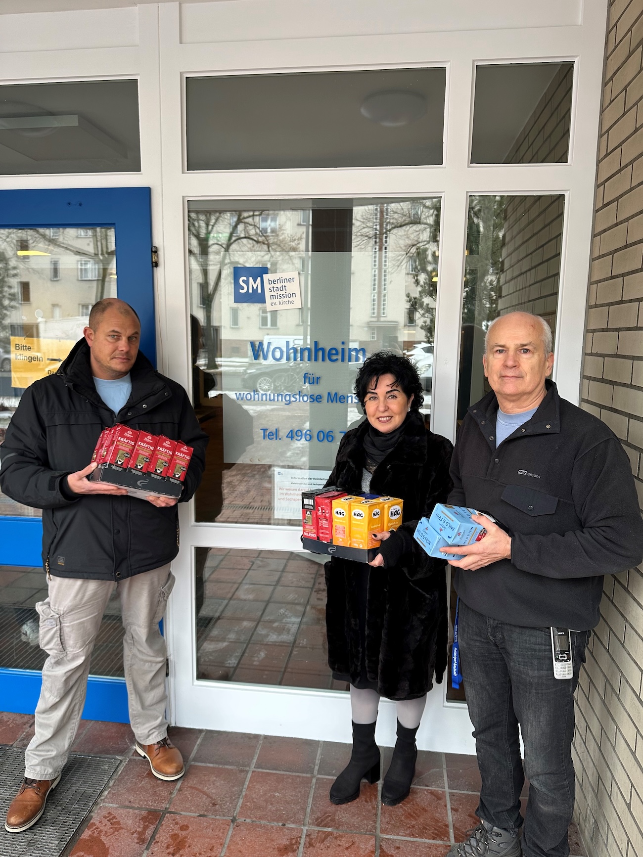 Von links: Wettinitiator Michael Lind, Bezirksbürgermeisterin Emine Demirbüken-Wegner und Sozialarbeiter Norbert Kruschel