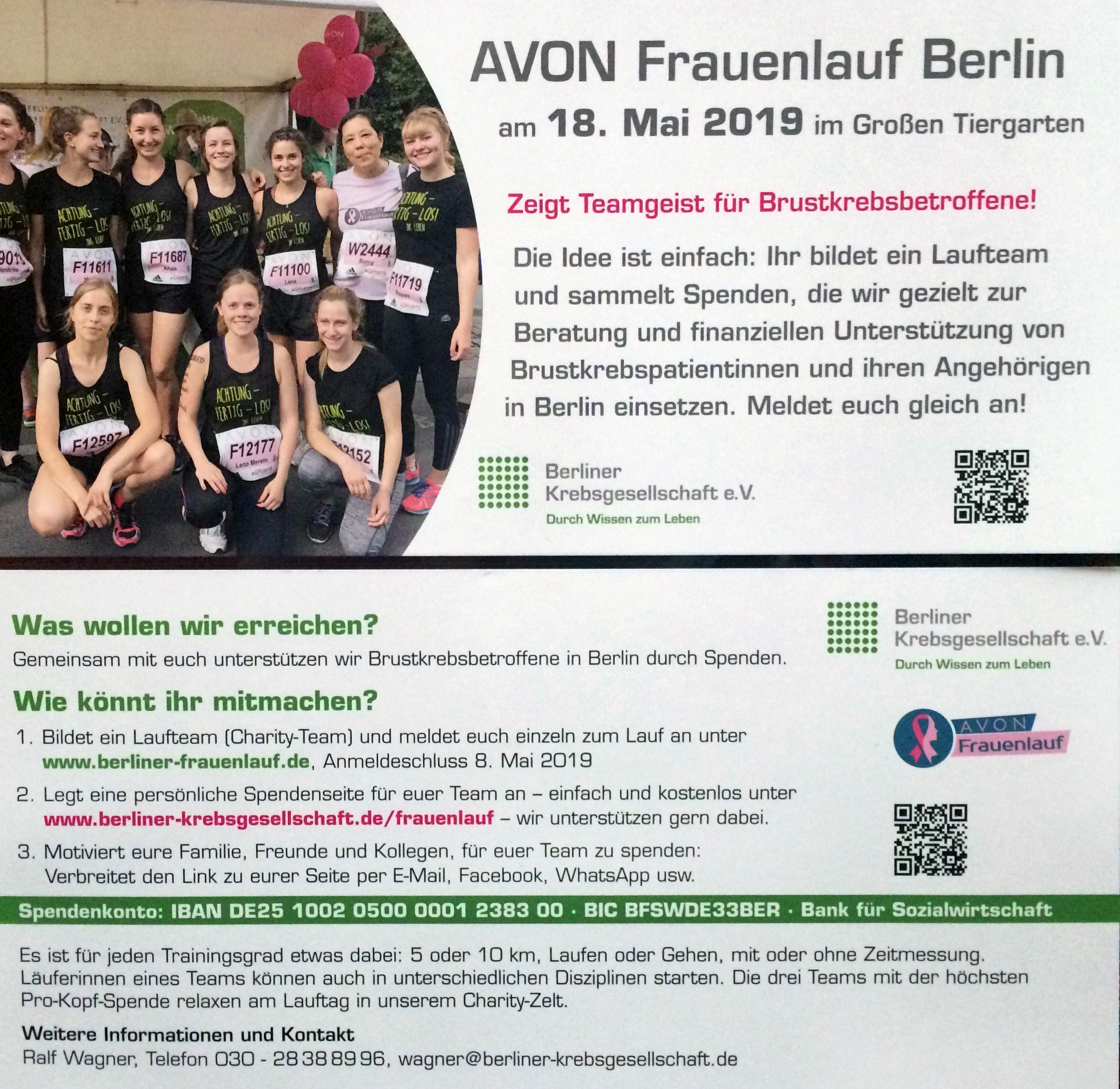 AVON Frauenlauf - Berliner Krebsgesellschaft