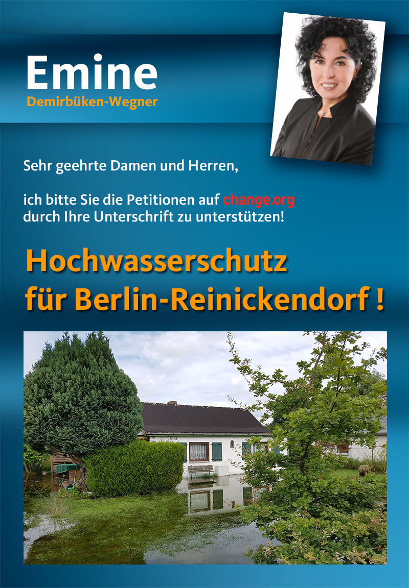 Petition: Hochwasserschutz f&uuml;r Berlin-Reinickendorf!