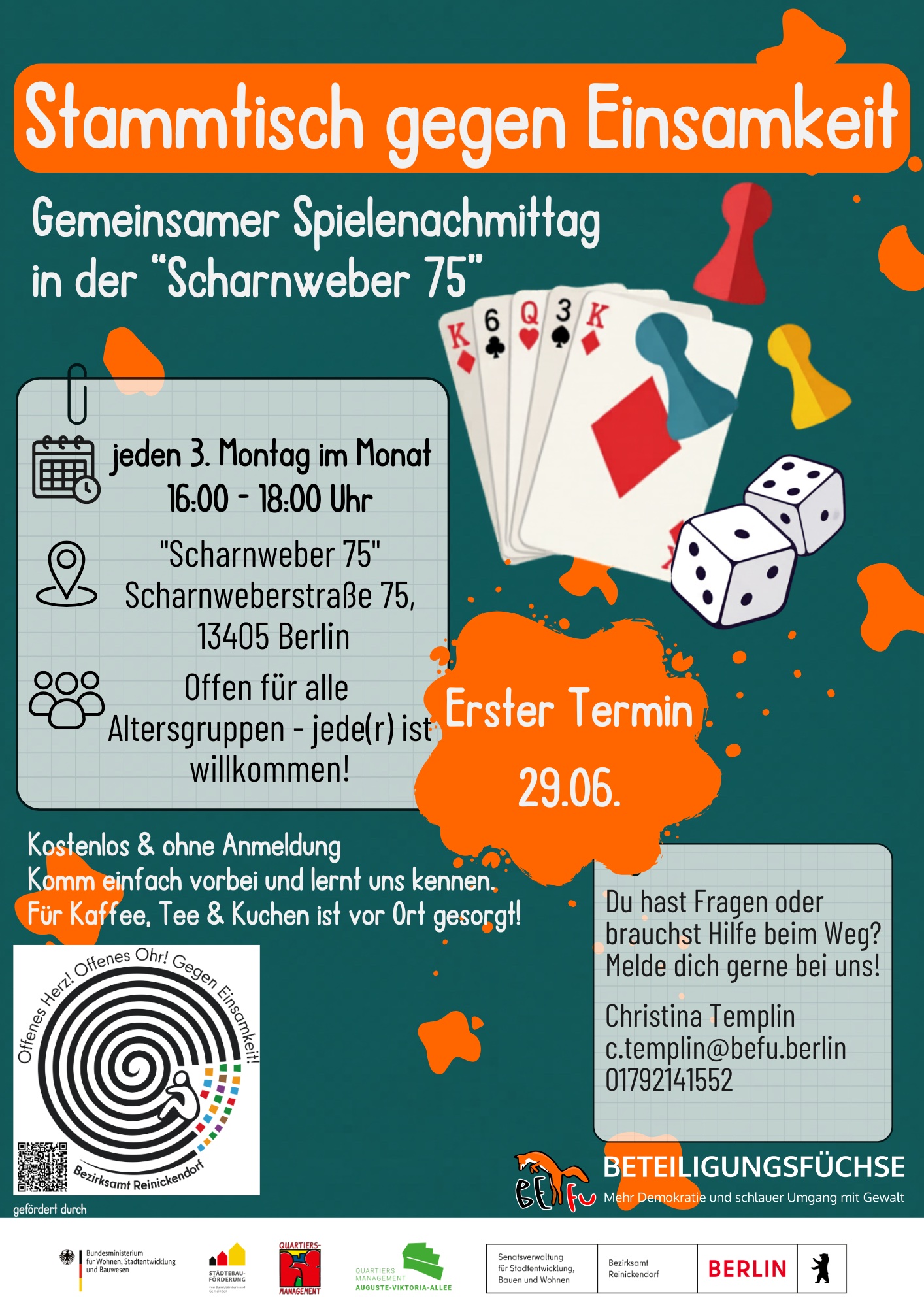 Stammtisch gegen Einsamkeit, Flyer